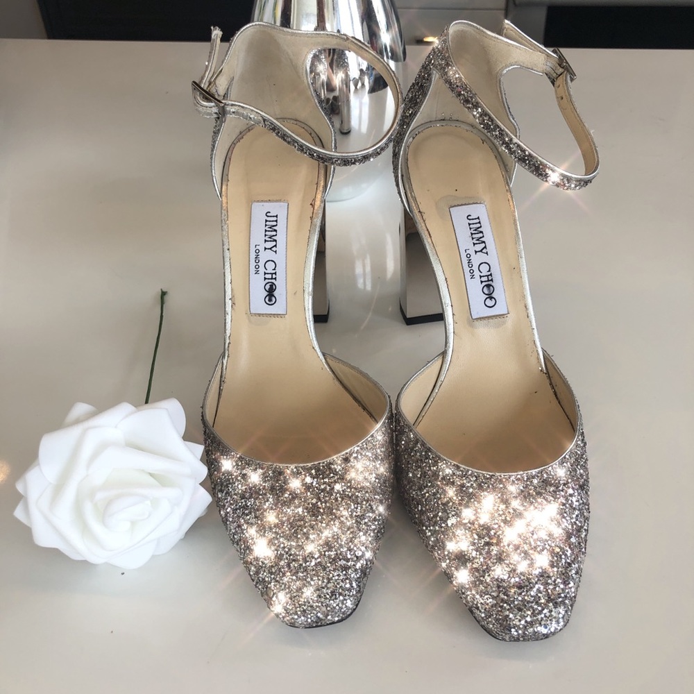 Jimmy Choo Mabel Metallic Glitter 39 Eu